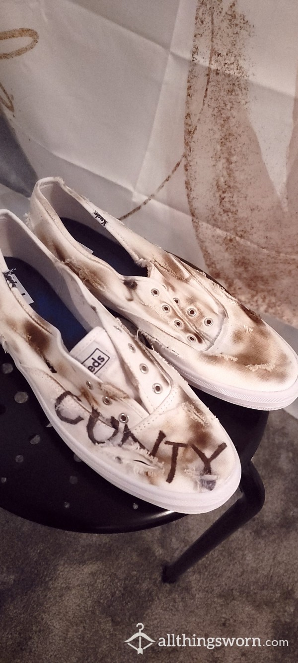 Keds I Destroyed With Fire, Blades And Cunty