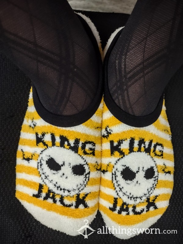 King Jack - Cute Little Fuzzy Socks Nightmare Before Christmas
