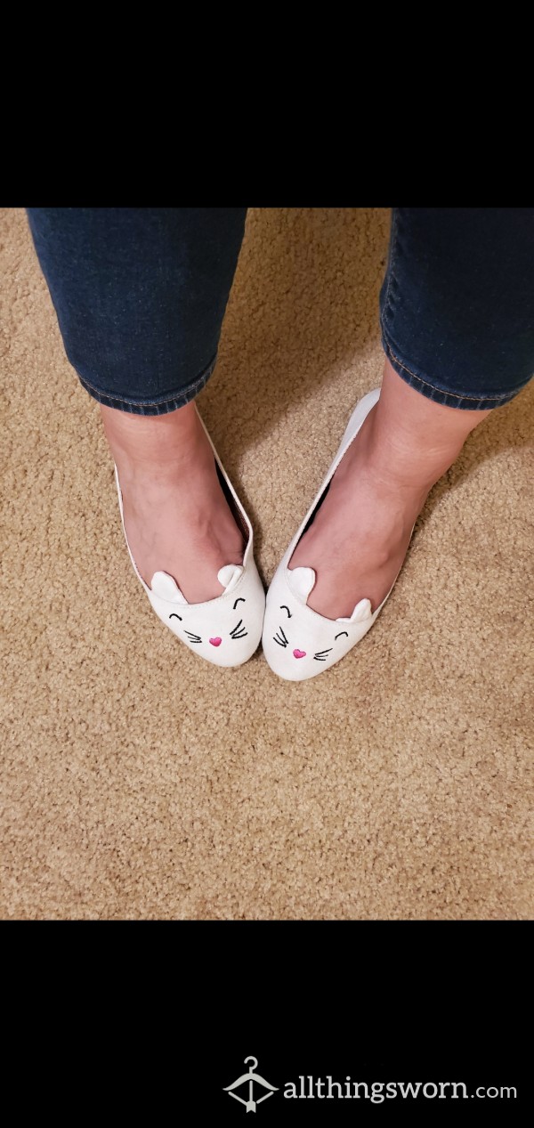 Kitty Kat Flats Worn Just For You!