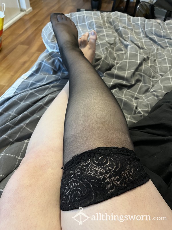 Knee High Lace Top Stockings