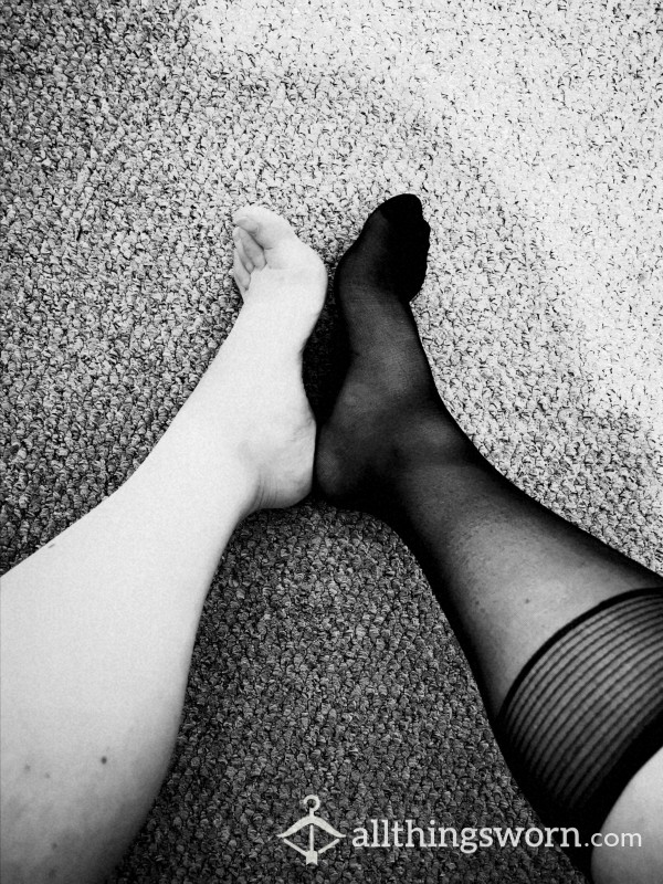 Knee High Nylon Socks (Black) 🖤