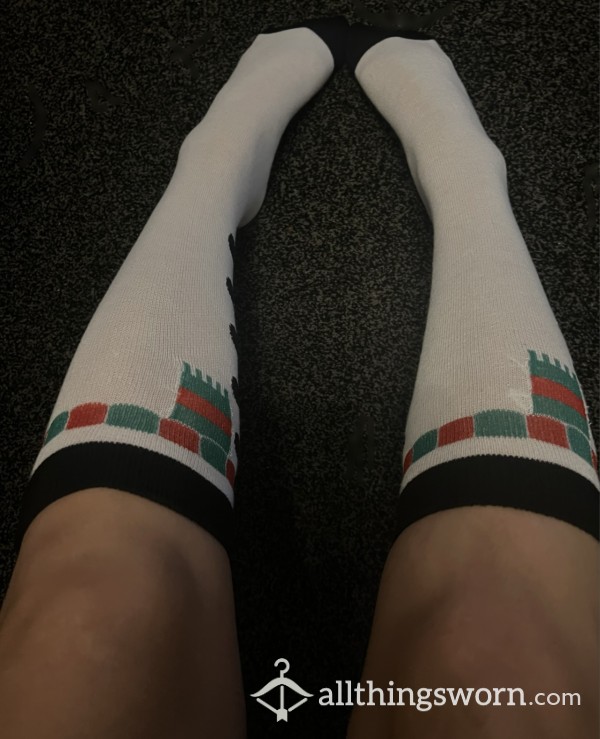 Knee Length Cotton Snowman Socks ⛄️