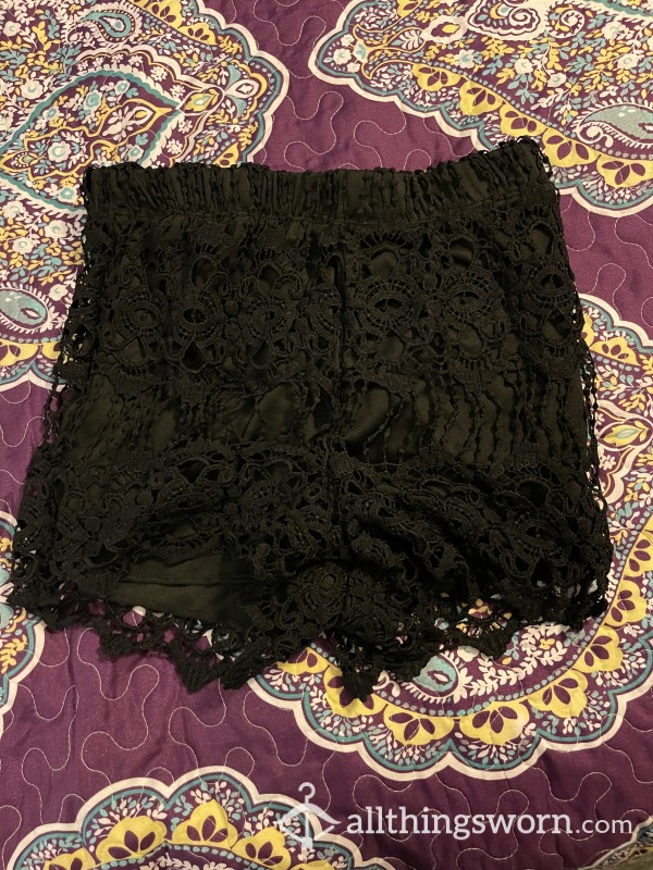Knitted Lace Shorts