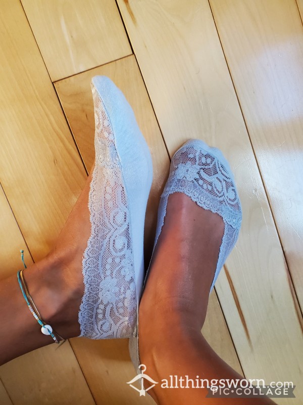 Lace And Cotton No Show Socks