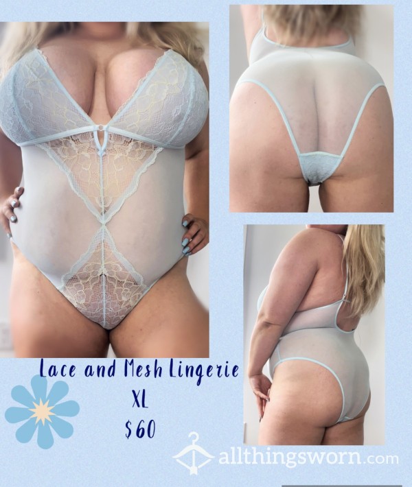 ✨sale $10 Off✨💙 Lace And Mesh Lingerie XL 💙 48 Hour Wear!