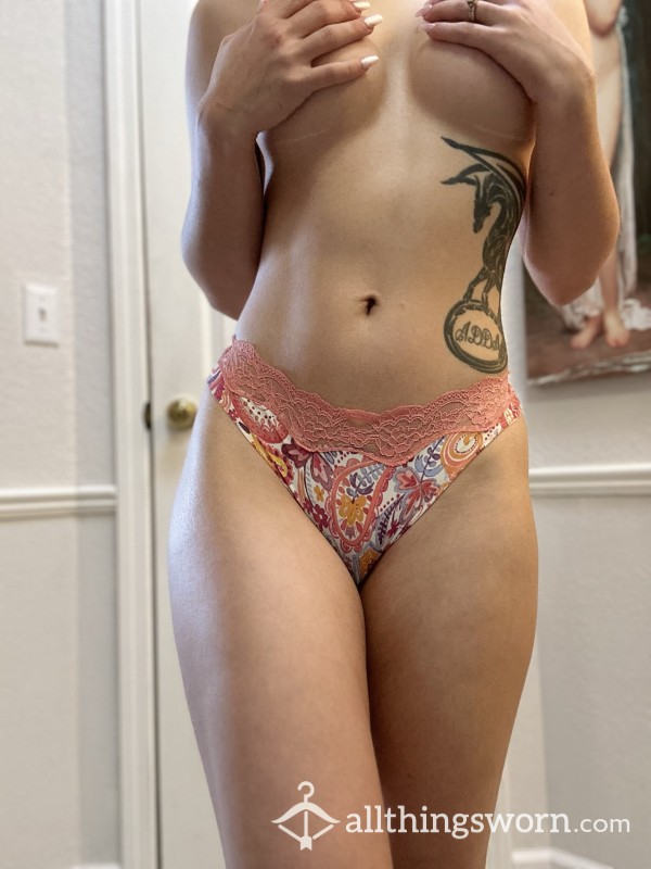Lace And Paisley Silky Panties