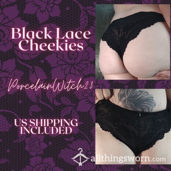 Lace Black Cheekies
