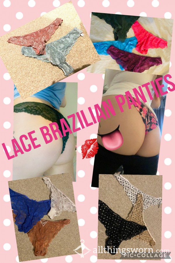 Lace Brazilian Panties 💋 Look How Good They Look By Far My Favourite Panties 😈 So Many Colours To Choose From!❤️