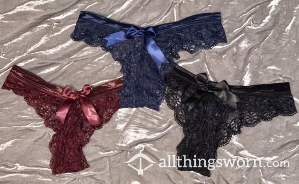 Lace Cheekies With Satin Bow
