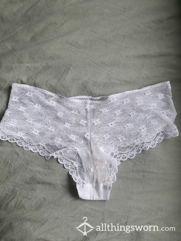 Ready To Post Lace Panties, Natural, 48h 💫 Ovulating Furry Kitty