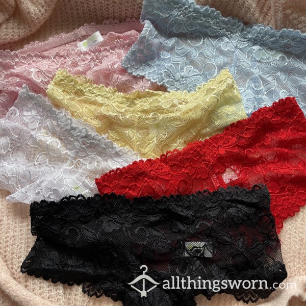 Lace Panties - 6 Colours To Choose From!!