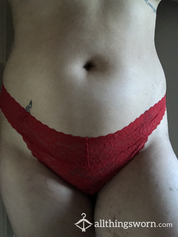 Lace Red Thong Made To Order