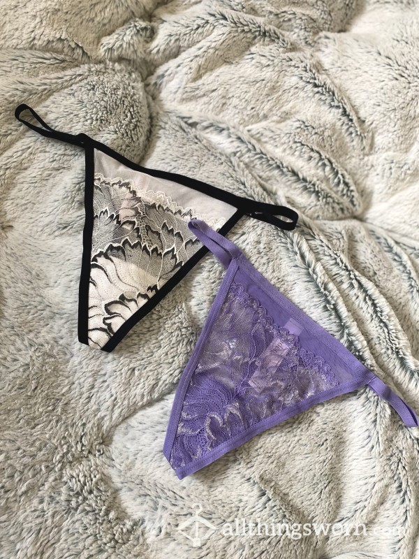 Lace String Thongs - Available For Wear 🤍💜