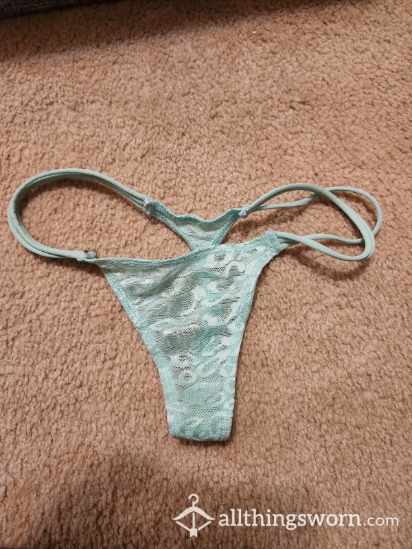 Lace Teal Thong. 🩵 Custom Wear. Shipping Included