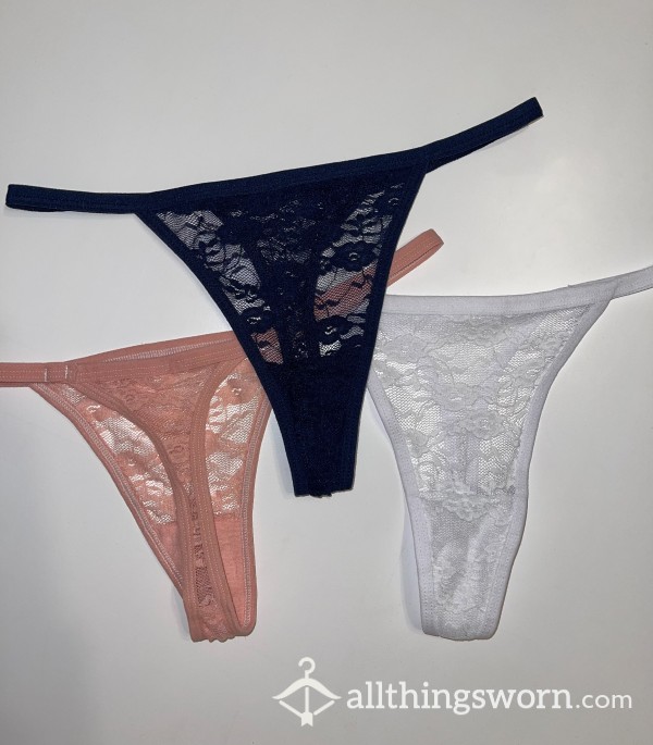 Lace Thong (3 Colors Available) - 24h