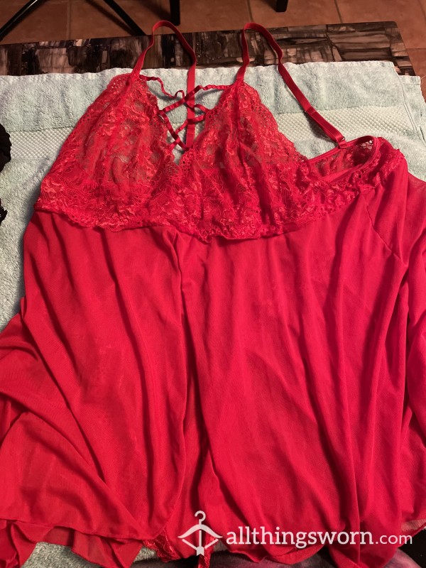LACE/SILK TEDDY WITH CROTCH SNAP- WORN OR CLEAN