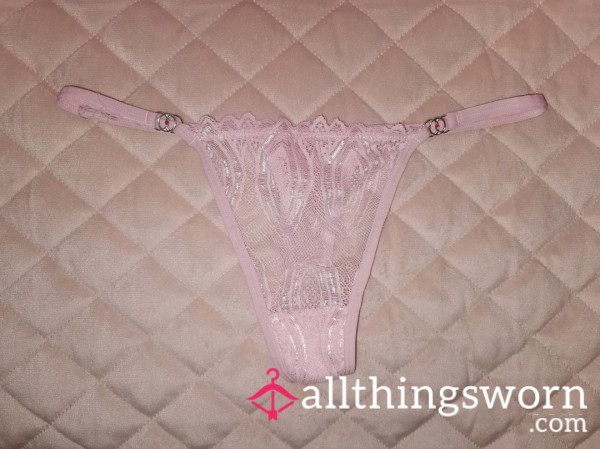 Lacey Pink Thong (fits UK 8/10/12)