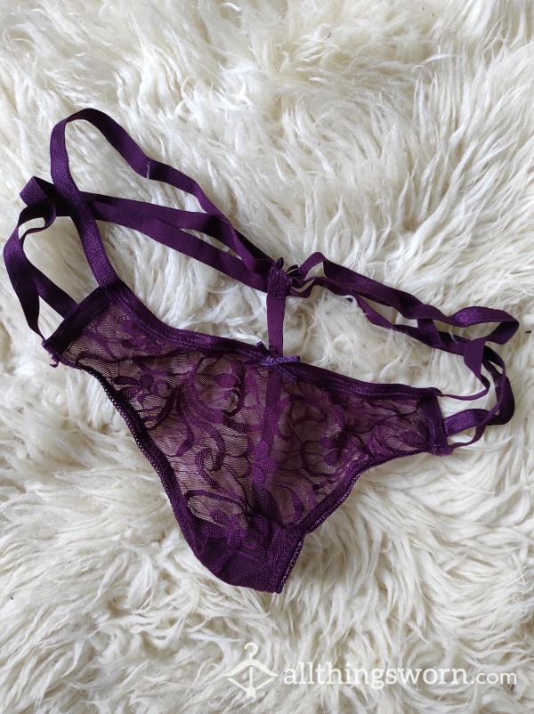 Lacey Purple G-string