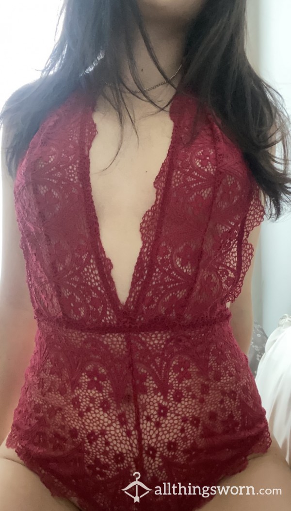 Lace Red Bodysuit