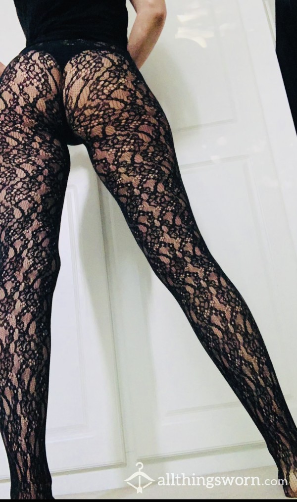 Lacy Black Tights
