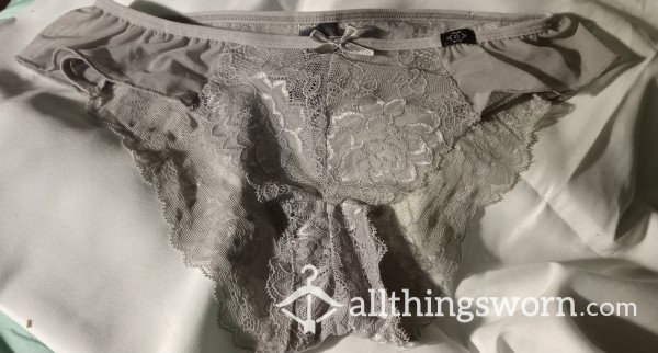 Lacy Gray High-cut Panties
