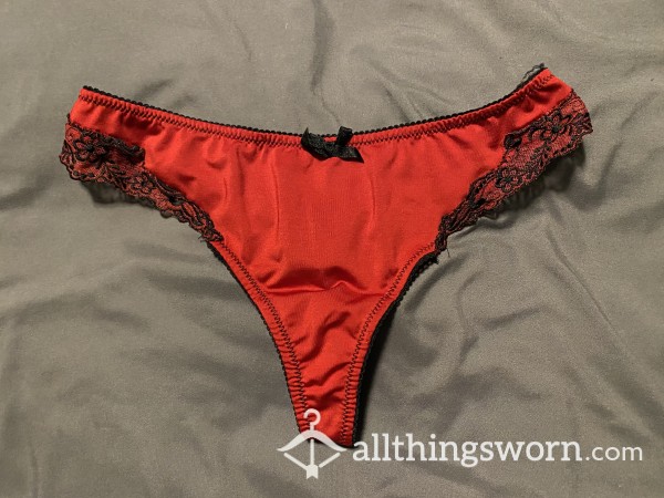 Lacy Red With Black Detail