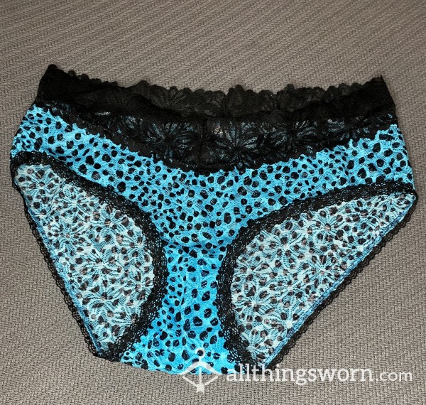 Lacy Teal Leopard-Size Large