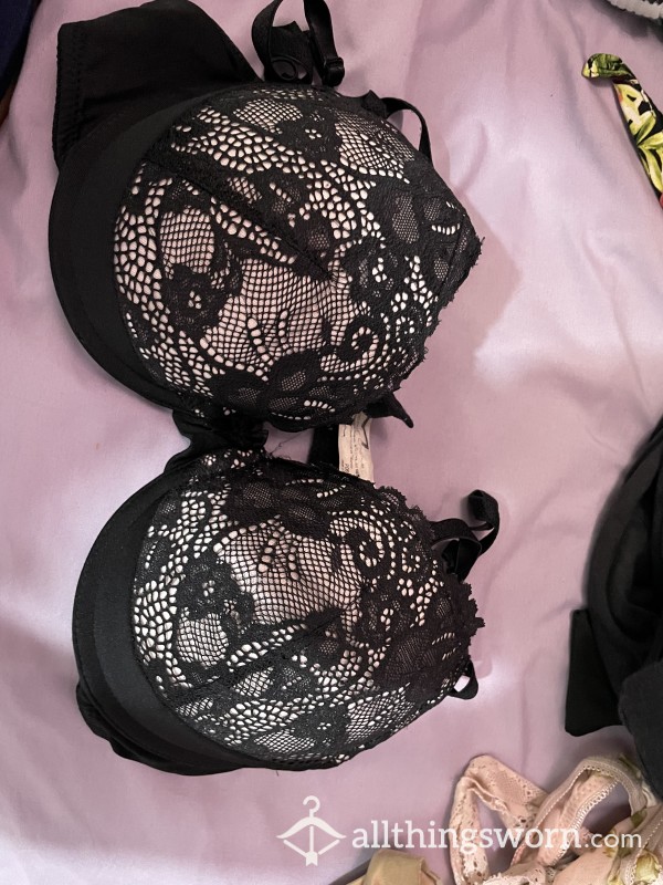 Lacy Well Used Black Bra