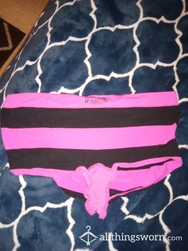 Large Pink And Black Victoria Secret Panties 💞
