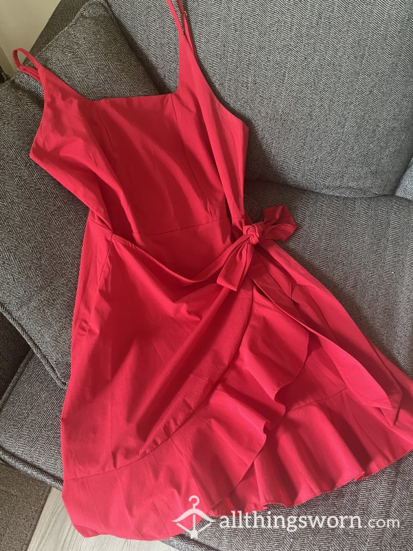 Large Red Wrap Dress
