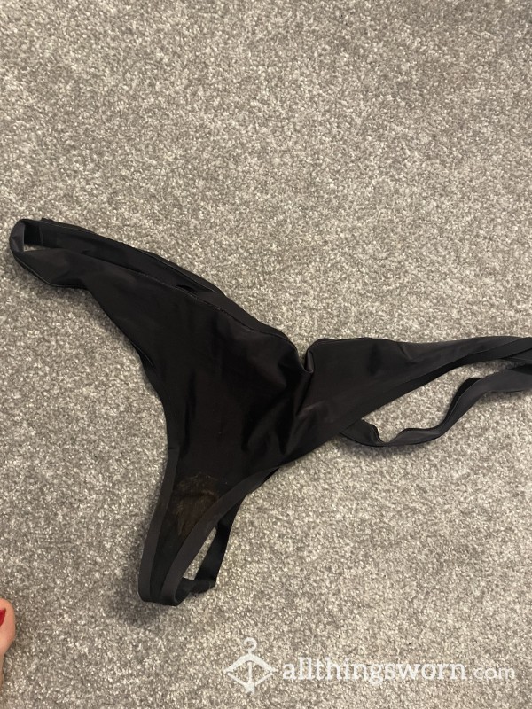 Last 🦈 Week Day Panties Black Thong