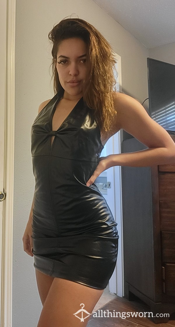 Latex Sexy Black Dress