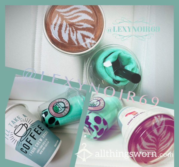 Latte Art Or Bubble Tea Socks In Real To Go Cup Gift