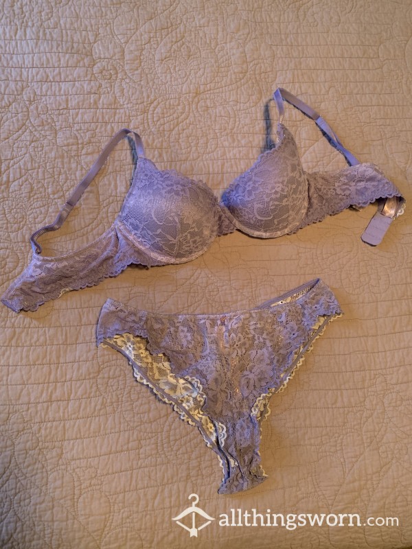 ‼️CLOSEOUT SALE‼️ Lavender Bra & Panty Well Worn Set (includes Shipping)