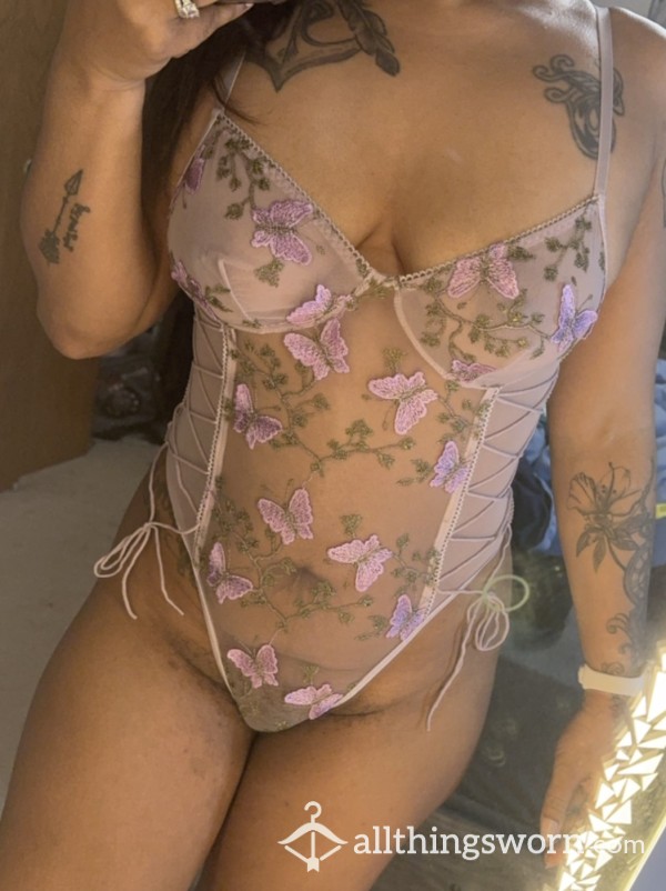 Lavender Butterfly Body Suit