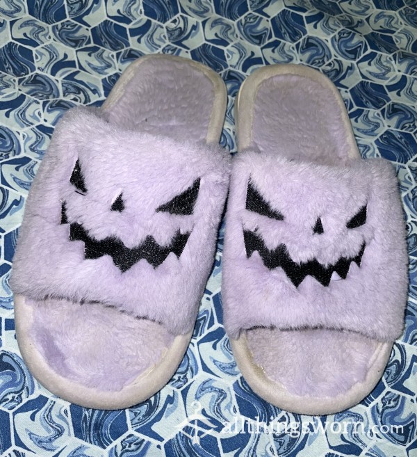 Lavender Halloween Slippers