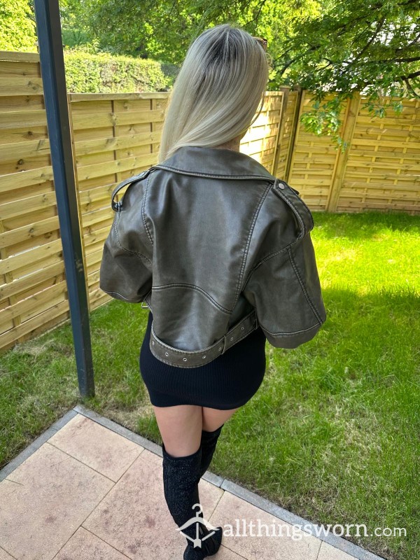 Leather Biker Style Jacket