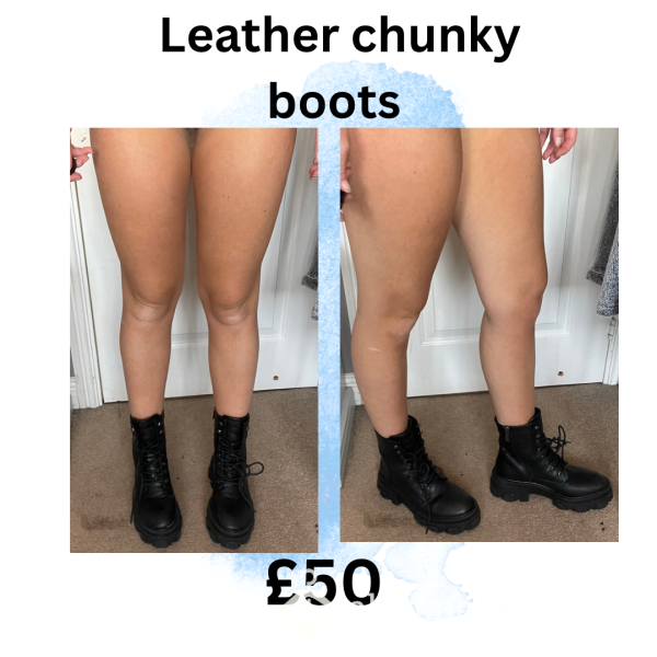 Leather Chunky Boots