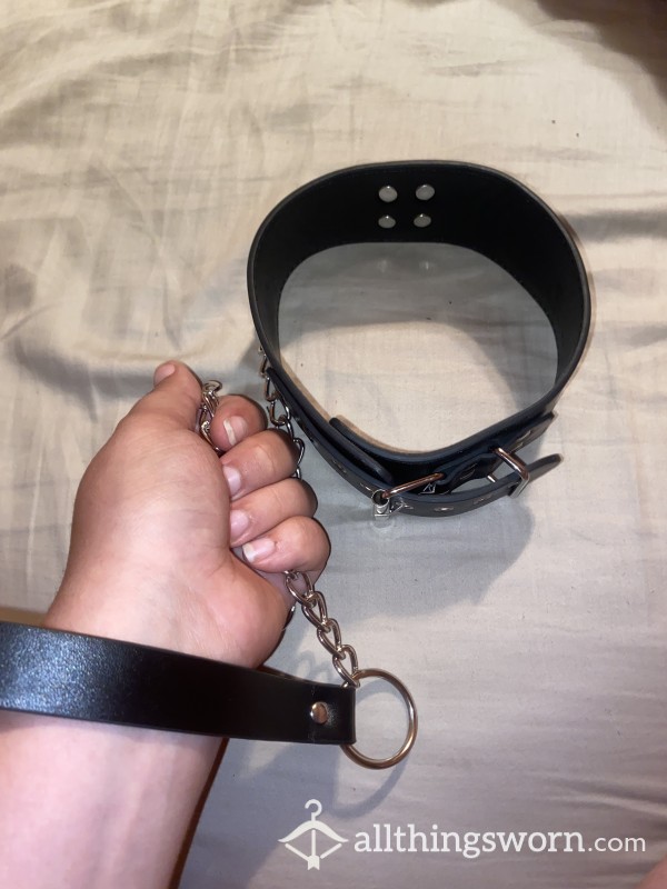 Leather Leash And Collar- Lets Get Naughty🤤
