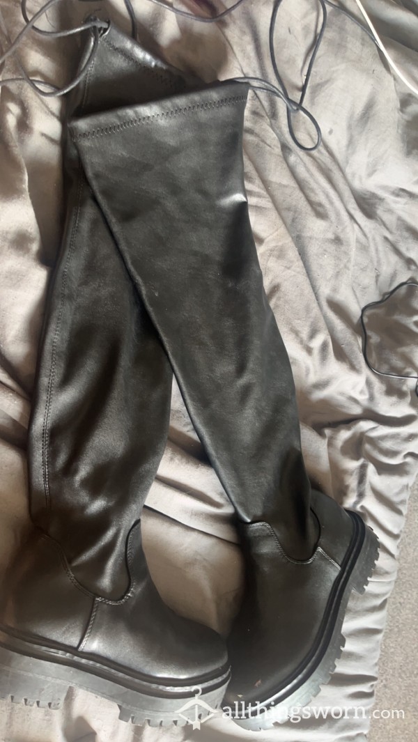 Leather Size 3 Knee High Boots