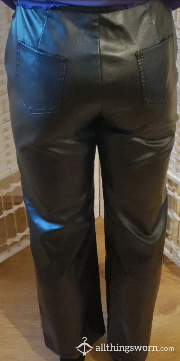 Leather Zip Trousers