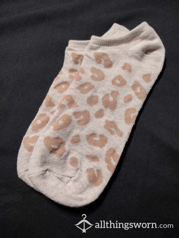 Leopard Ankle Socks, 3 Day Wear.