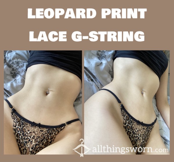 Leopard Print Lace G-string🤎