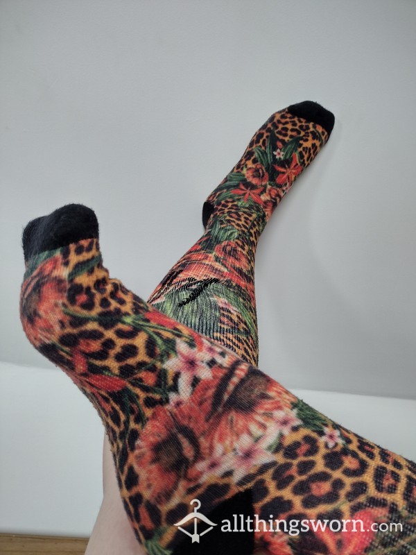 Leopard Print Long Socks