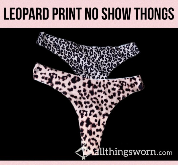 Leopard Print No Show Thongs🐆
