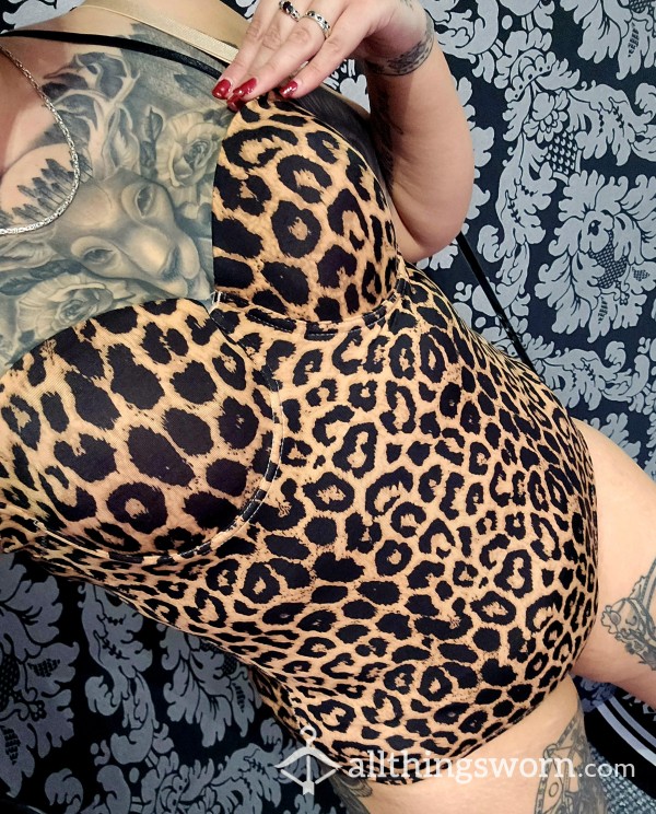 Leopard Print Padded Bodysuit Size 12