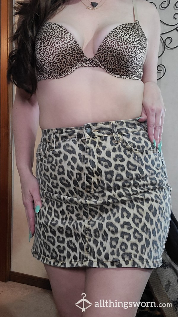Leopard Print Skirt Judy Blue Size Large