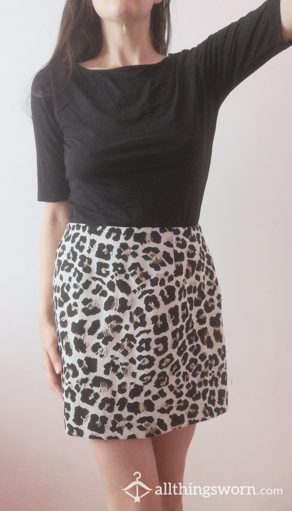 Leopard Print Skirt UK Size 10 🐆