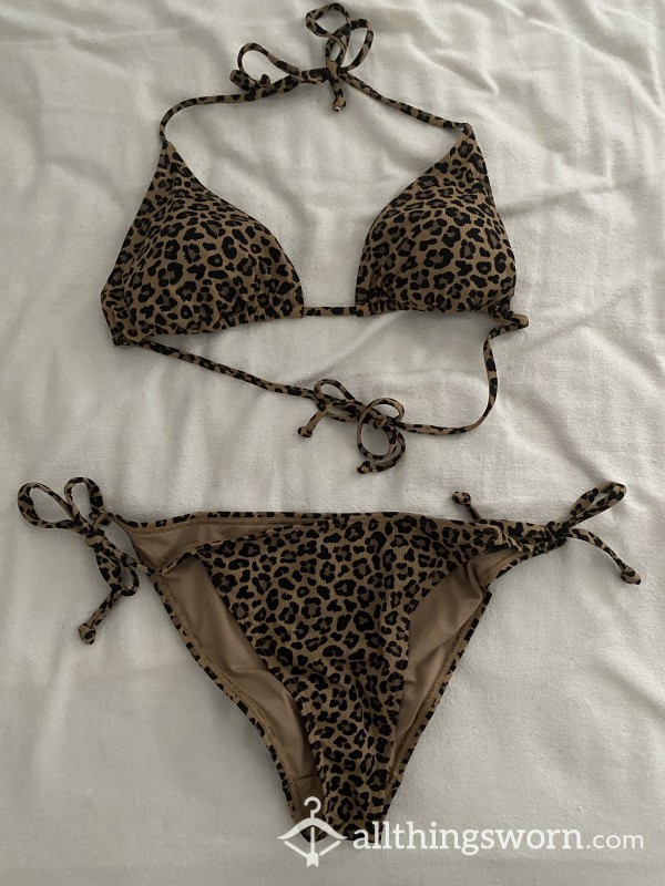 Leopard Print String Bikini