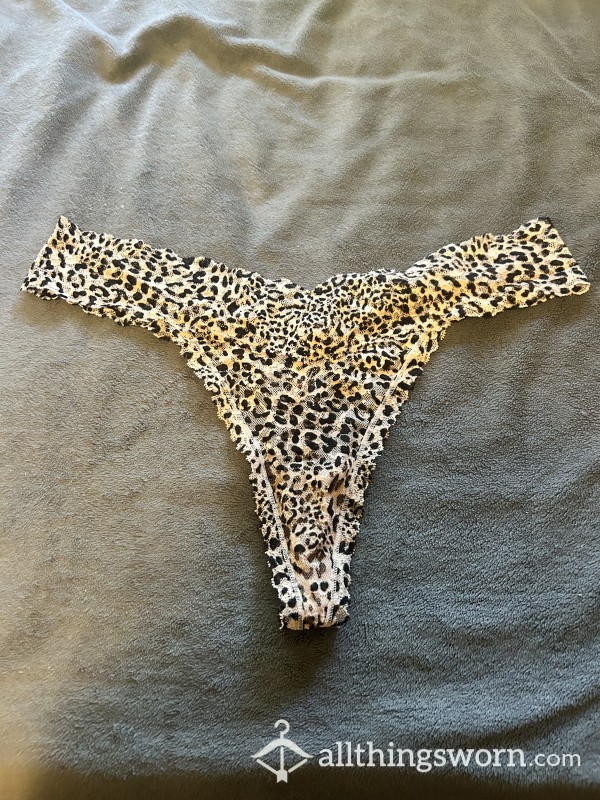 Leopard Print Thong